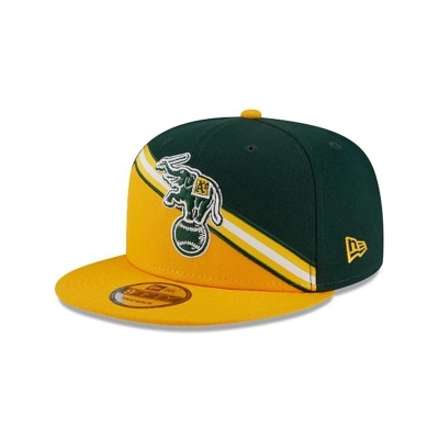 Yellow Oakland Athletics Hat - New Era MLB Color Cross 9FIFTY Snapback Caps USA2743158